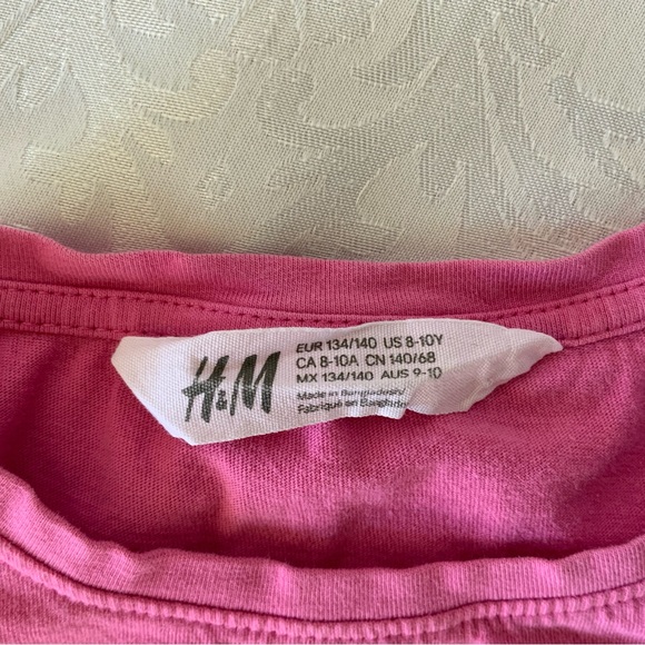 Girls, LOVE, Unicorn and Rainbow, Pink H & M T-Shirt. - Picture 4 of 4